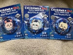 Distintivi olografici Chiikawa x MLB TOKYO SERIES 2025 set di 3 LA Dodgers Limited - Foto 1 di 2
