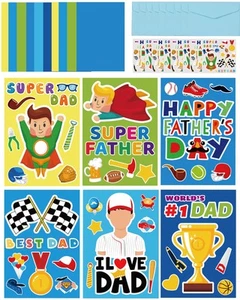 30pcs Father's Day Card Making Crafts Kits for Kids, DIY Paper Greeting Card ... - Picture 1 of 6