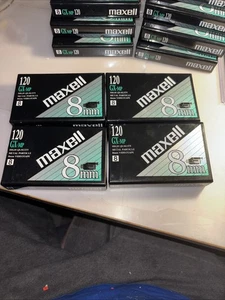 12 Maxell 8mm GX-MP 8 120 Blank Camcorder Videotapes Tapes New Sealed - Photo 1 sur 3