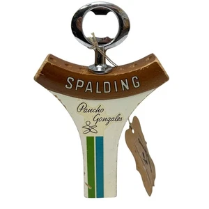 Vintage Tennisschläger Flaschenöffner Spalding Pancho Gonzales Barware Geschenk - Bild 1 von 10