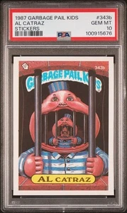 PSA 10 GEM MINT 1987 Topps Garbage Pail Kids Sticker 343b AL CATRAZ Series 9 - Bild 1 von 2