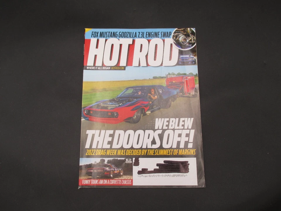 Hot Rod Magazine February 2023 Issue 75th Anniversary Drag Week Fox Mustang - Image 1 of 3