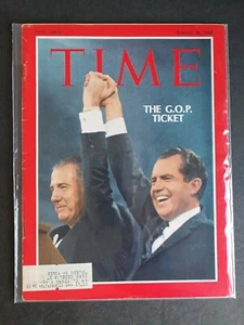 Time Magazine August 16, 1968 - Richard Nixon & Spiro Agnew GOP Ticket - 423 - Foto 1 di 1