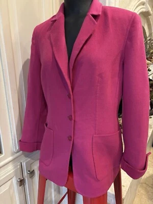 Blazer Escada Magenta Rosa Angora Lana Cachemira (38) Foto 1 de 4