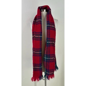 Sciarpa unisex con frange Wave O'the Irish a quadri 100% lana - Foto 1 di 7