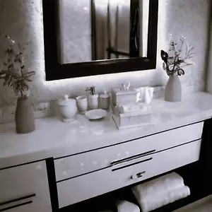 Juego de 7 piezas de baño de mármol blanco - Imagen 1 de 4