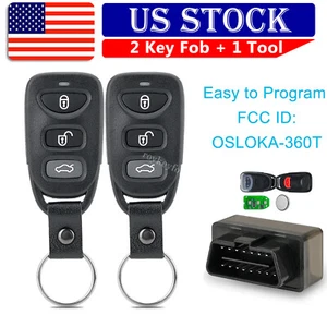 2 For 2011-2016 Hyundai Elantra Keyless Remote Key Fob OSLOKA-360T & Programmer - Bild 1 von 9