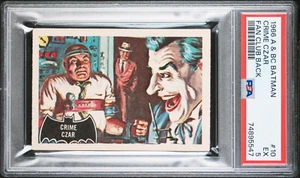 1966 Topps A & BC INGLATERRA Reino Unido Batman #10 - Fan Club parte posterior PSA 5 muy bien centrado - Imagen 1 de 2