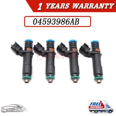 4pcs Fuel Injector 04593986AB For Chrysler 200 Jeep Cherokee 2.4L 2014-2016 NEW - Изображение 1 из 4