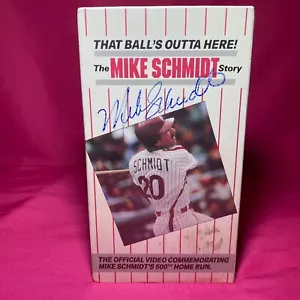 That Balls Outta Here  The Mike Schmidt Story  VHS Signed Autograph Phillies - Imagen 1 de 7