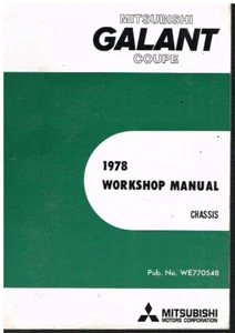 MITSUBISHI GALANT Mk3 LAMBDA COUPE ORIGINAL 1978 FACTORY CHASSIS REPAIR MANUAL - Bild 1 von 1