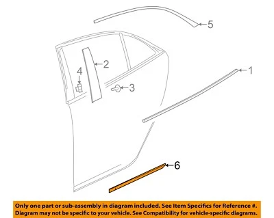 GM OEM 13-16 Malibu Limited puerta trasera exterior moldura lateral Mldg 2279884 Foto 1 de 2
