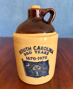 Vintage South Carolina Tricentennial 300 Years 1670-1970 Stoneware Whiskey Jug - Picture 1 of 9