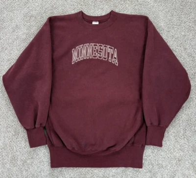 Vtg 90s University of Minnesota Sweatshirt XL Champion 90/10 Reverse Weave USA - Image 1 of 4