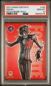 2021 Panini Fortnite #162 Gnash Epic Outfit Optichrome Holo PSA 10 💎 - Picture 1 of 2