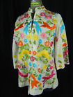 CHUCHI SAN DIEGO Vtg 70s Multi Color Embroidery Hippie Blouse-Bust 38/M