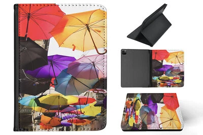 FUNDA PARA APPLE IPAD|COLORIDOS PARAGUAS ARCO IRIS #2 Foto 1 de 4