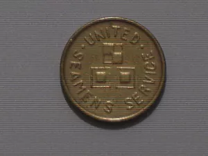 Okinawa Japan United Seamens Service 5 centesimi gettone commerciale segnale bandiere - Foto 1 di 4