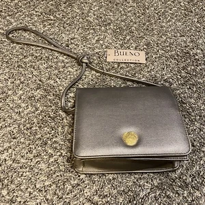 Bueno Shoulder Bag Crossbody Purse Multiple Pockets Gray Faux Leather - Picture 1 of 10
