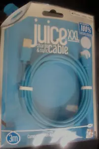 Cable de carga y sincronización Juice XXL. 3m. Azul. USB-A a Apple (iPad/iPod/iPhone). Nuevo. - Imagen 1 de 7
