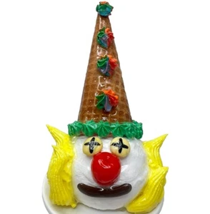 Cono de payaso cono de helado arte de resina hecho a mano - Imagen 1 de 6