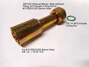 Montaje Beadlock de aire acondicionado, REDUCIDO, anillo tórico de acero Fem, tuerca recta #10/manguera 12 35R1307S - Imagen 1 de 2