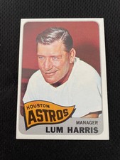1965 LUM HARRIS HOUSTON ASTROS MANAGER LEGEND TOPPS BASEBALL CARD