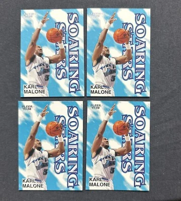 *1997-98 Fleer (4) Soaring Stars #SS13 Karl Malone !!! - Image 1 of 2