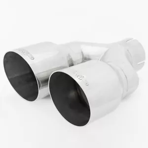 MBRP T5170 Stainless Steel Dual Staggered Round 2.5 inch Universal Exhaust Tip - Picture 1 of 7
