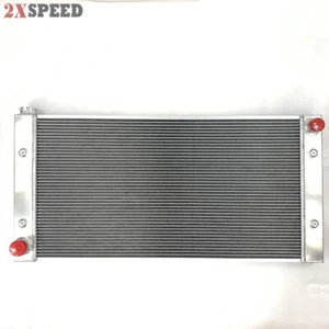 Radiador de carreras universal 38"" X 20"" X 4,5"" 3 filas montaje trasero en V" nuevo - Imagen 1 de 10