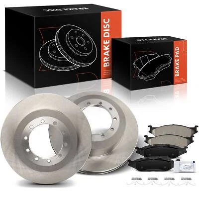 Rotor de disco trasero y pastilla de freno de cerámica para Ford F-450 Super Duty F-550 Super Duty Foto 1 de 4