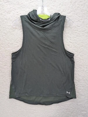 Under Armour Mesh Breathable Sleeveless Loose Fit Hoodie Tank Size Small Hooded - Image 1 of 4