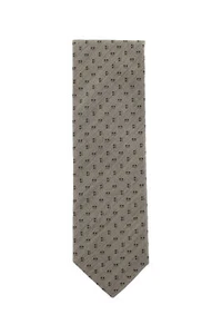 Cesare Attolini Brown Geometric Silk Tie (1541) - Picture 1 of 4