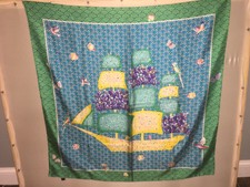 Hermes Bateau Fleuri Silk Scarf 35 square 
