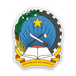 Angolan Emblem Sticker Decal - Weatherproof - angola flag ago ao coa - Picture 1 of 4