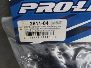 Pro-Line 2811-04 Bead Loc 2 Stück Kit Raid 2,2/3,0 rot schwarz 12mm/14mm Slash 4X4 - Bild 1 von 4