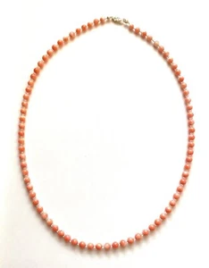 Vintage Engelshaut Koralle Halskette 20-1/2" lang - Bild 1 von 3