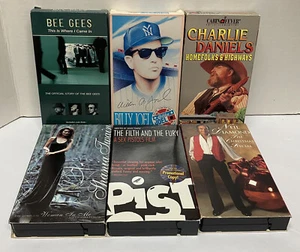 MUSIC VHS VIDEO TAPE LOT 6 Shania Joel Diamond Daniels Bee Gees Sex Pistols - Imagen 1 de 11