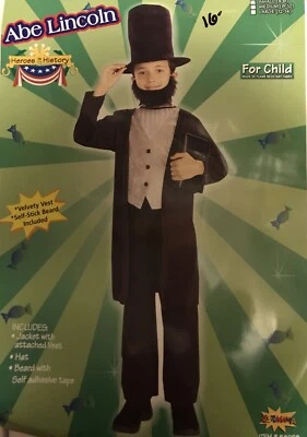 Disfraz de Abraham Lincoln niño talla 4-6 Foto 1 de 2