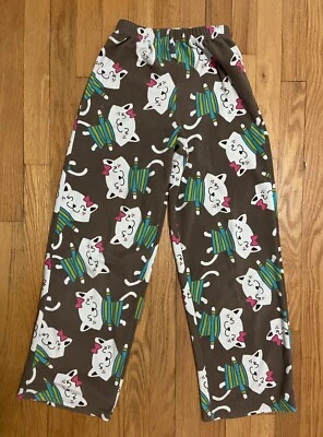 niñas talla 12 carter's marrón gatito polar pijama pantalones  Foto 1 de 3