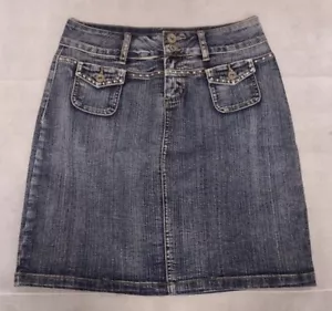 Baccini Denim Jeansrock 4P Strass Akzente Medium Wash - Bild 1 von 3