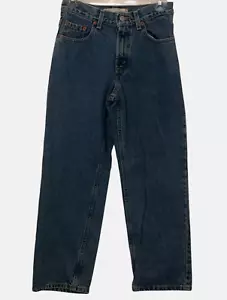 Levi's 550 Boys Relaxed Fit Regular Jeans Size 14 W27 L27 Blue Boot Leg Pockets - Picture 1 of 9