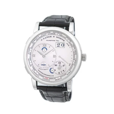 A. Lange & Sohne 42mm Platinum Lange 1 Time Zone World 116.025 Box Warranty 2006 - Image 1 of 4