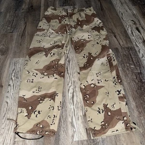 Vintage US Military Pants Mens Brown Chocolate Chip Desert Strom Trousers (3) - Picture 1 of 2