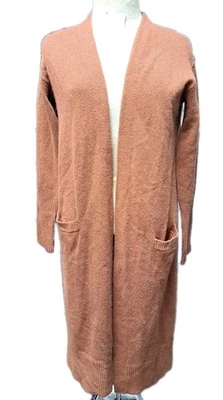 NWT Halogen Rust Sequoia Open Duster Cardigan Women's M Wool & Cashmere Sweater - Image 1 of 4