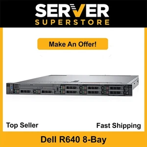 Dell PowerEdge R640 Server 2x Gold 6154 = 36 Cores H740P 512GB RAM 2x 2TB SAS - Picture 1 of 8