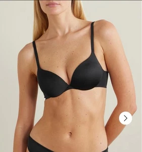 Skims Fits Everybody T-Shirt Underwire Push-Up Bra Onyx Size 32 D NWOT - Picture 1 of 14