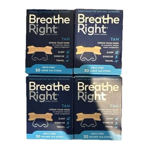 4 paquetes Breathe Right bronceado original 30 GRANDES en cada uno caducidad 31/08/2028 - Imagen 1 de 3