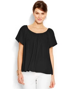 Vince Camuto Womens Solid Pullover Blouse, black, S - Picture 1 of 1