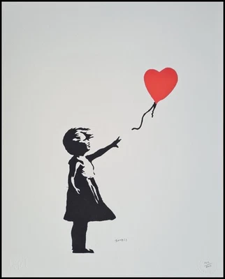 BANKSY *Girl with Balloon* 50 x 40 cm*Lithografie*Kunstdruck*limitiert # 102/600 - Bild 1 von 4